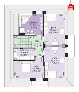 Rzut projektu Dom przy Sielskiej 6 - Poddasze