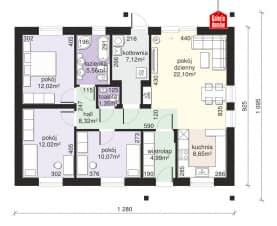 Rzut projektu Dom przy Bukowej 14 - Parter