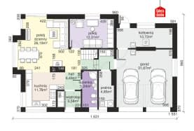 Rzut projektu Dom przy Cyprysowej 50 - Parter