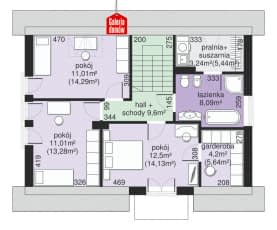 Rzut projektu Dom przy Alabastrowej 30 - Poddasze
