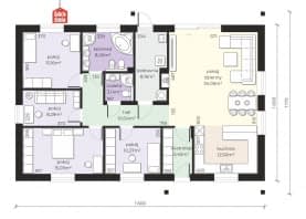 Rzut projektu Dom przy Bukowej 29 - Parter