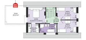 Rzut projektu Dom przy Migdałowej 4 - Poddasze