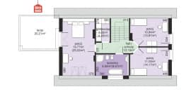 Rzut projektu Dom przy Kolorowej 2 - Poddasze