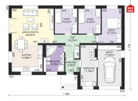 Rzut projektu Dom przy Przyjemnej 31 bis - Parter