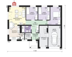 Rzut projektu Dom przy Przyjemnej 32 - Parter