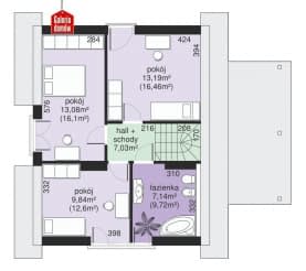 Rzut projektu Dom przy Cyprysowej 59 - Poddasze