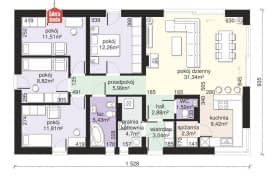 Rzut projektu Dom przy Bukowej 46 - Parter