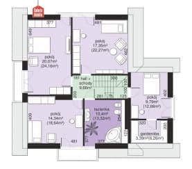 Rzut projektu Dom przy Pomarańczowej 4 - Poddasze