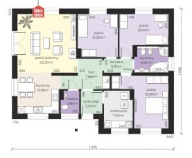 Rzut projektu Dom przy Przyjemnej 34 - Parter