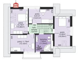 Rzut projektu Dom przy Cyprysowej 65 - Poddasze