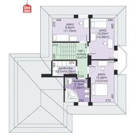 Rzut projektu Dom przy Sielskiej 11 - Poddasze