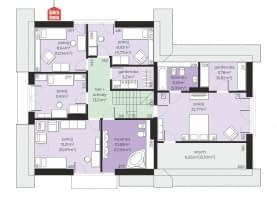 Rzut projektu Dom przy Cyprysowej 67 - Poddasze