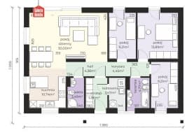 Rzut projektu Dom przy Bukowej 52 - Parter