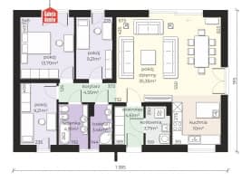 Rzut projektu Dom przy Olchowej 8 - Parter