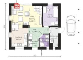 Rzut projektu Dom przy Imbirowej 8 - Parter