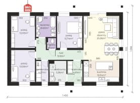 Rzut projektu Dom przy Bukowej 56 - Parter