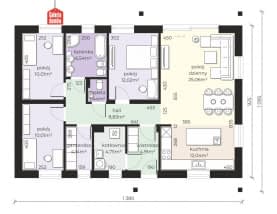 Rzut projektu Dom przy Bukowej 55 - Parter