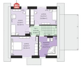 Rzut projektu Dom przy Cyprysowej 68 - Poddasze