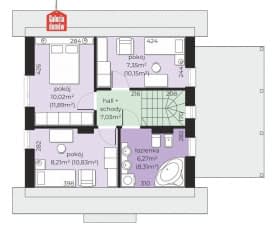 Rzut projektu Dom przy Cyprysowej 76 - Poddasze