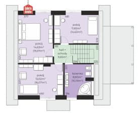 Rzut projektu Dom przy Cyprysowej 72 - Poddasze