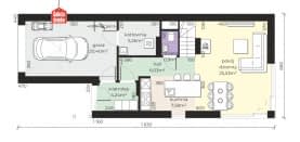 Rzut projektu Dom przy Migdałowej 7 - Parter