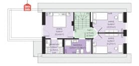 Rzut projektu Dom przy Migdałowej 7 - Poddasze