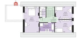 Rzut projektu Dom przy Kolorowej 3 - Poddasze