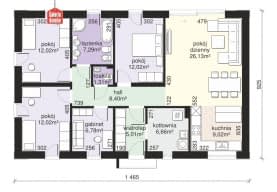 Rzut projektu Dom przy Olchowej - Parter
