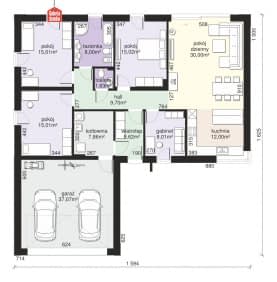 Rzut projektu Dom przy Olchowej 3 - Parter