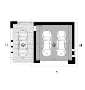 Rzut projektu Garaż HOMEKONCEPT G 01 - Rzut parteru