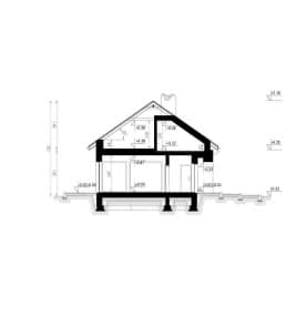 Rzut projektu HOMEKONCEPT 44 G1 - przekrój
