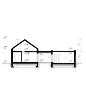 Rzut projektu HOMEKONCEPT 80 G2 - przekrój