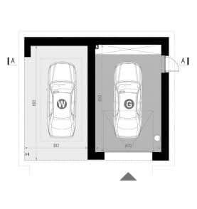 Rzut projektu Garaż HOMEKONCEPT G 06 - Rzut parteru