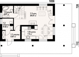 Rzut projektu świdnica m - Parter