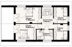 Rzut projektu olszynka mazurska m - Poddasze