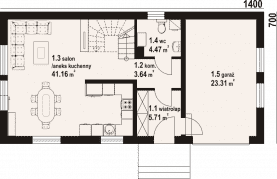 Rzut projektu osieczno ag m - Parter