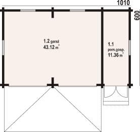 Rzut projektu garaż gd2 (05) - Parter