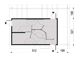 Rzut projektu BG6 - Zagroda - Parter