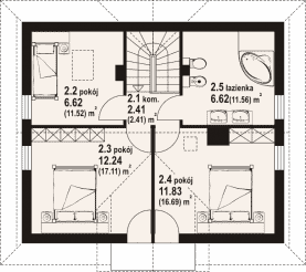 Rzut projektu jaworzynka dw - Poddasze