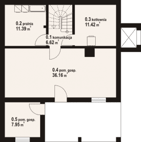Rzut projektu jaworzynka dw - Piwnica