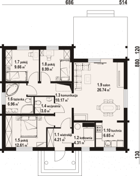 Rzut projektu polańczyk dw - Parter