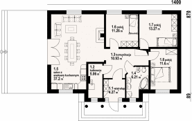 Rzut projektu chmielów - Parter