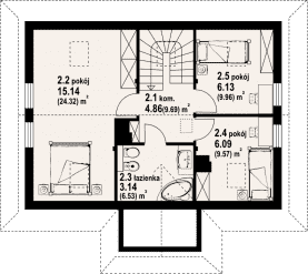 Rzut projektu zawoja dw - Poddasze