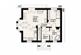 Rzut projektu gilowo 9 - Parter