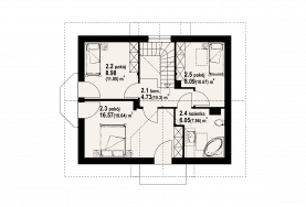 Rzut projektu gilowo 9 - Poddasze