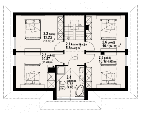 Rzut projektu jurgów średni 33 dws - Poddasze