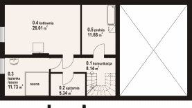 Rzut projektu dukla 19 gg - Piwnica