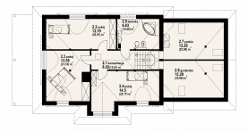 Rzut projektu chmielniki małe dw 29 - Poddasze