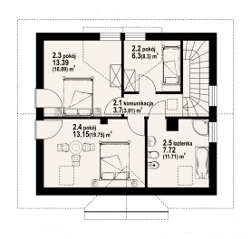 Rzut projektu cisna - Poddasze