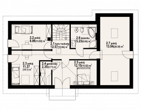 Rzut projektu działoszyce 5 - Poddasze